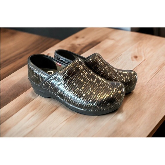 Sanita Professional Clog Textured Bronze Brown Black Cobble Size 37 US 6.0/6.5 - Picture 2 of 8